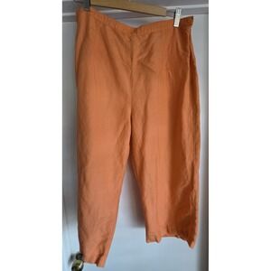 Dress-U by Sharon Women's Capri Pants Size 16 Orange Solid Casual Trousers